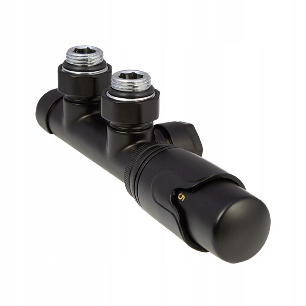 Termostatická Sada Uhlová Kombinovaná Duoplex Čierna