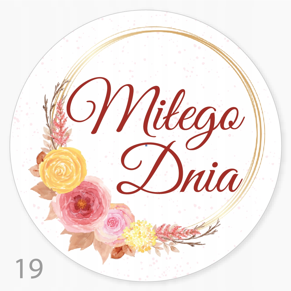 

Naklejki Miłego Dnia kwiaciarnia 48 szt
