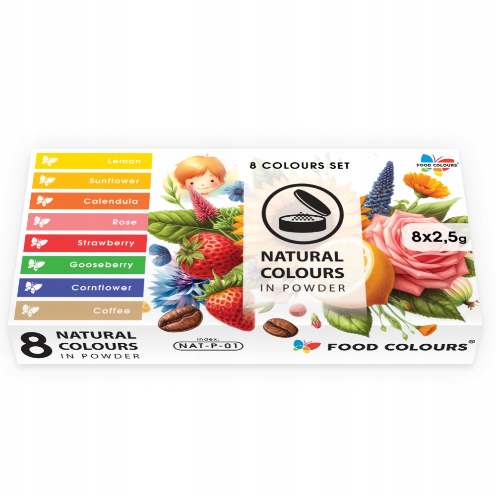 Levně Sada přírodních v prášku Food Colours 2,5x8 24g
