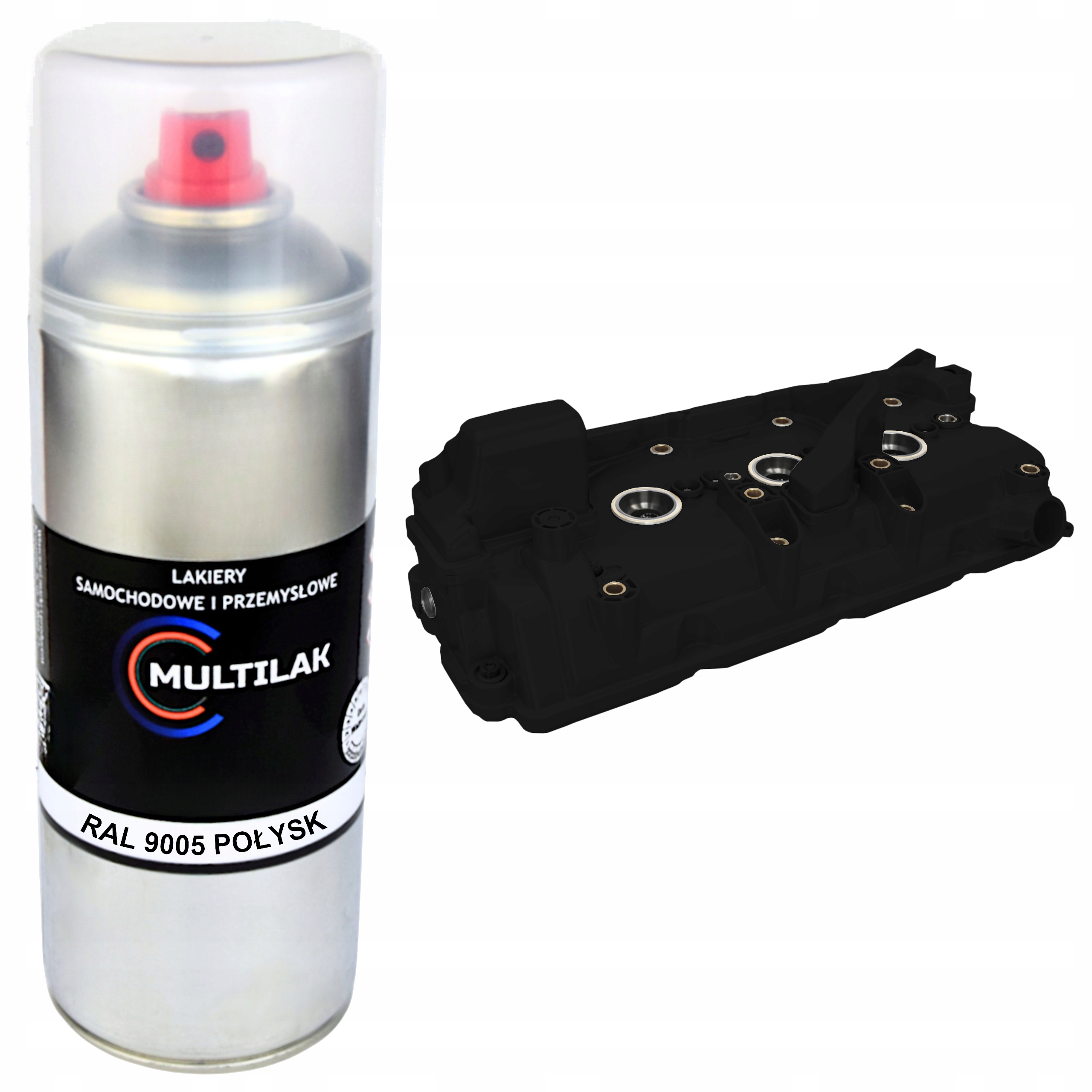 Lakier w Sprayu do pokryw zaworów silnika Ral 9005 Połysk