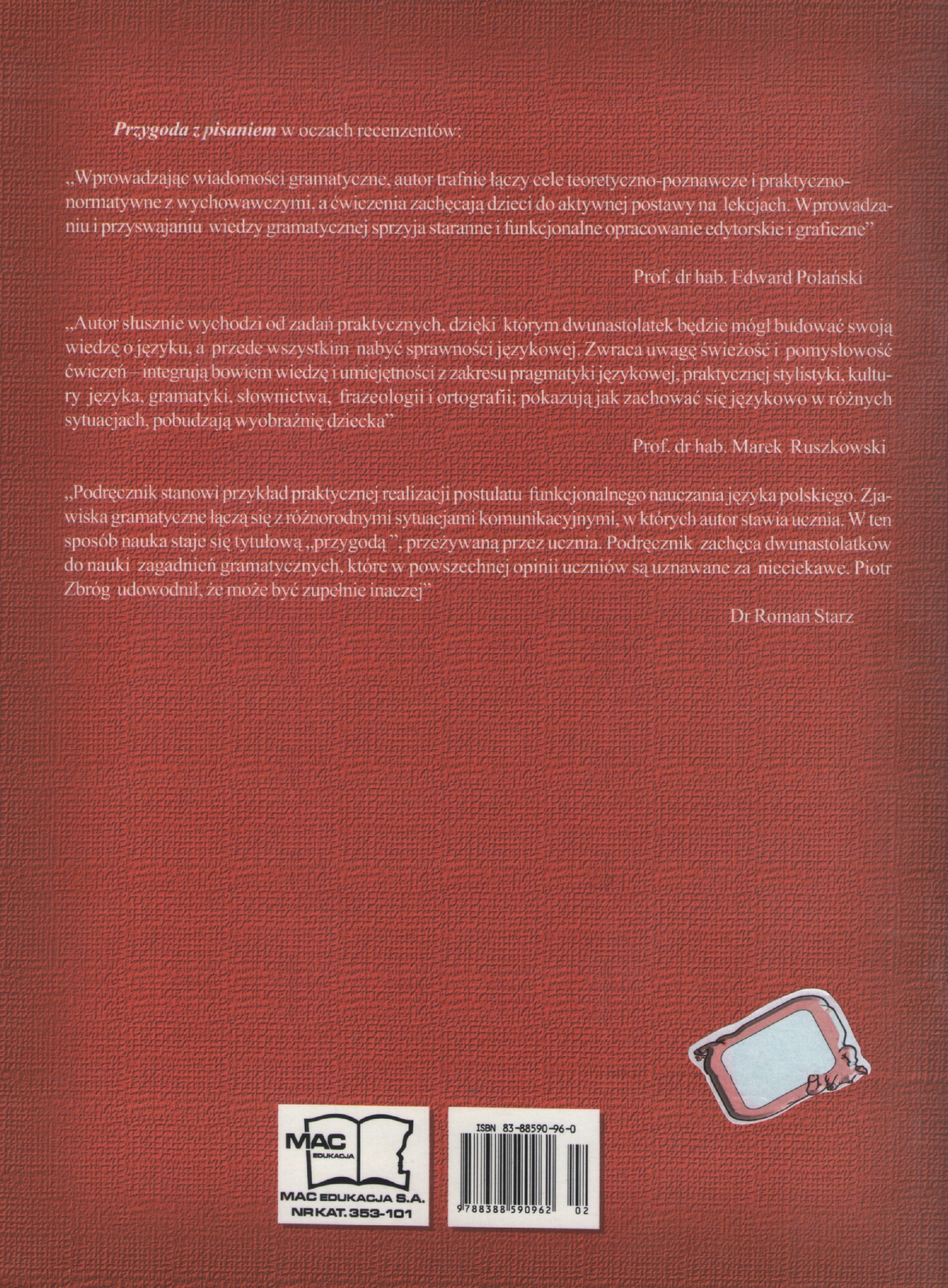 PRZYGODA Z PISANIEM KL 5 PIOTR ZBRÓG Przedmiot Język polski