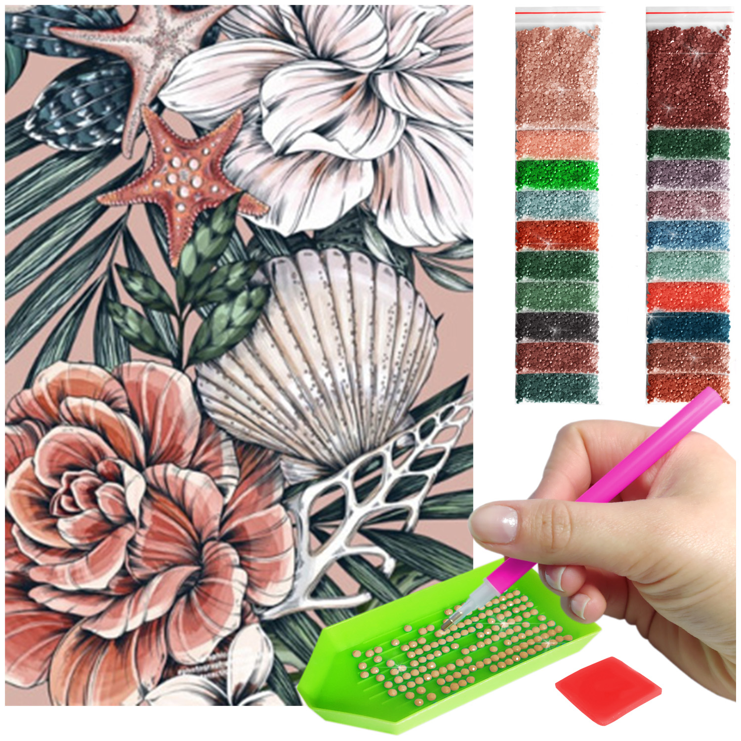 Haft Diamentový Velký 60x40cm Diamond Painting Mozaika Diamentové Příslušenství