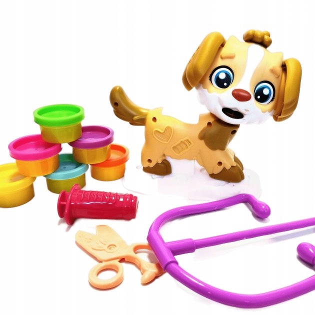 CIASTOLINA MASA PLASTYCZNA WIZYTA U WETERYNARZA Materiał plastik