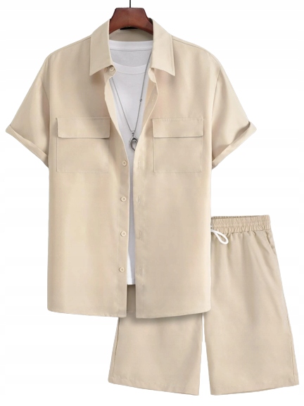 SHEIN KOMPLET SPODENKI Z KOSZULĄ MĘSKI L 1ŁBA