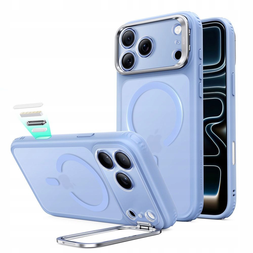 Etui Esr Classic Hybrid Kickstand MagSafe iPhone 17 Pro Niebieskie