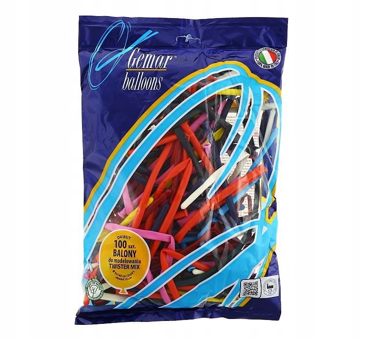 

Balony do modelowania Rurki - Twister MIX 100 szt