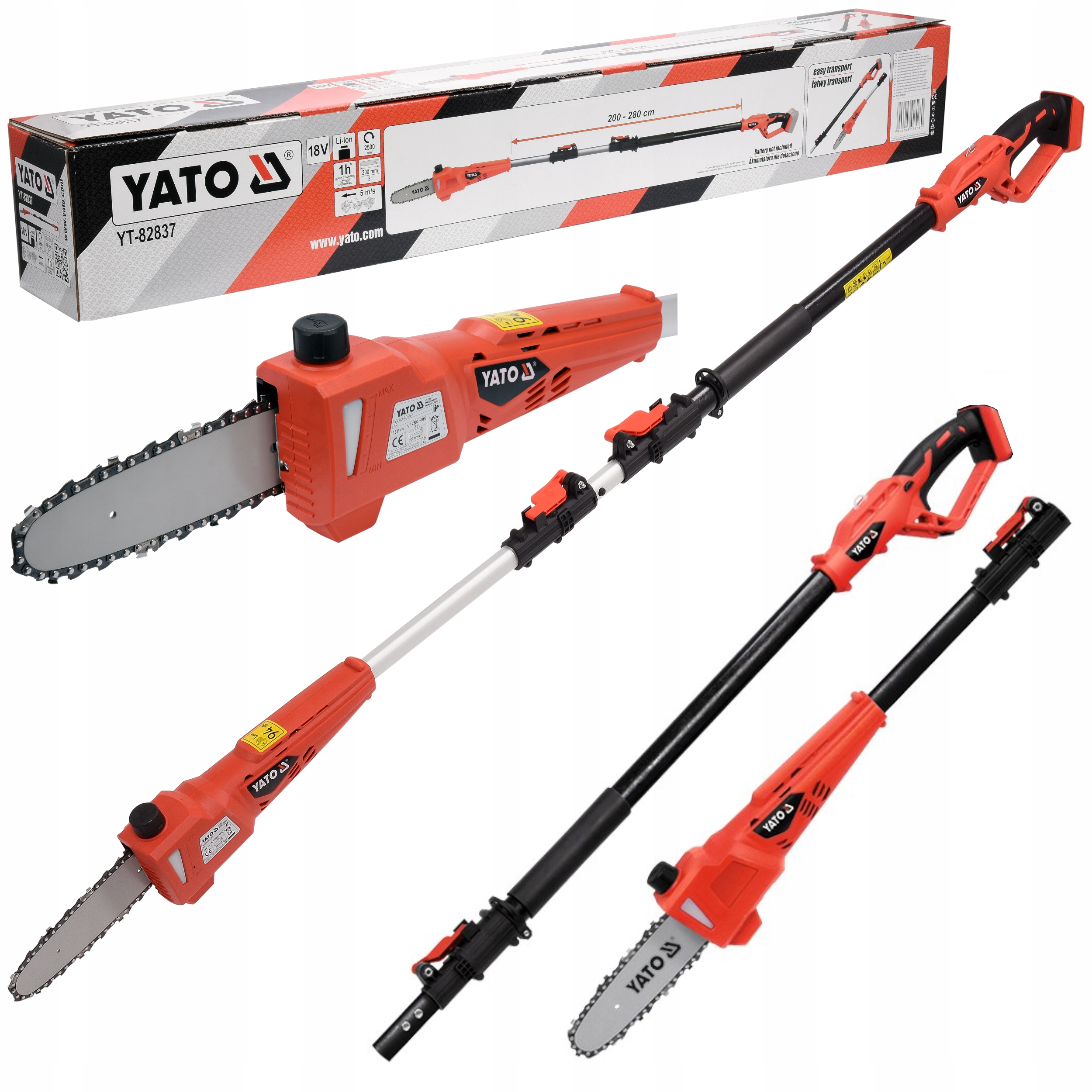 Yato Akumulátorová Píla Teleskopická Na Výložníku 18V Telo