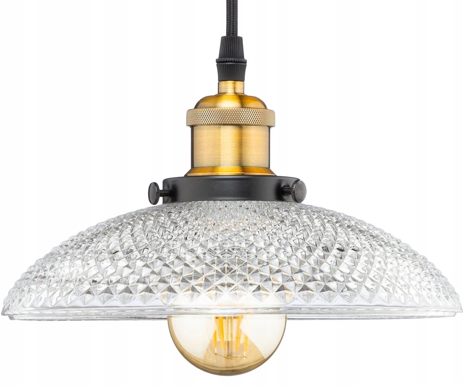 Lampa wisząca sufitowa szklana płaska Rosa