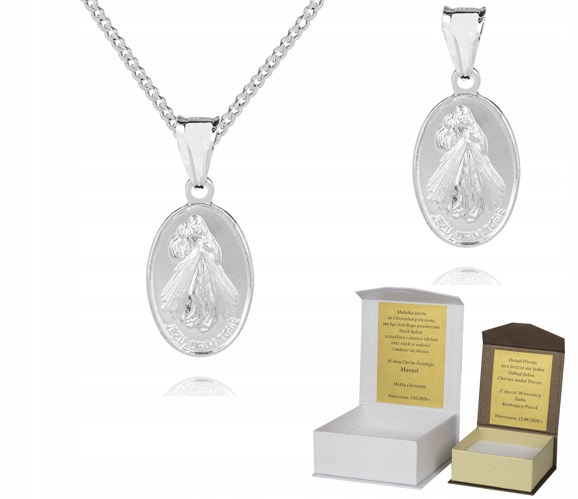 925 Stříbrný řetízek medailonek Dedikace 55 cm P3M42