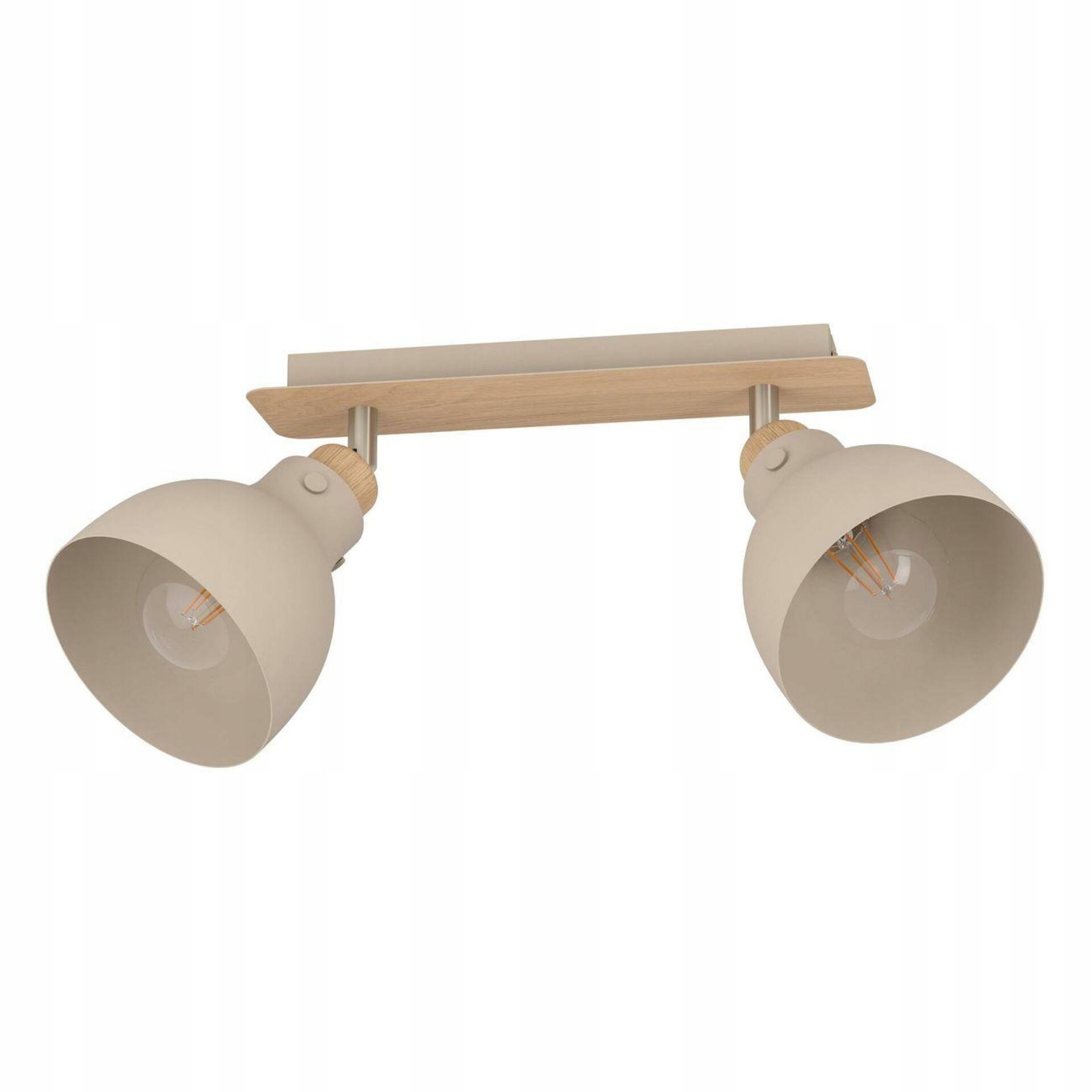 Závesné svietidlo Eglo Arrecife E27 drevo/béžová 2x56W