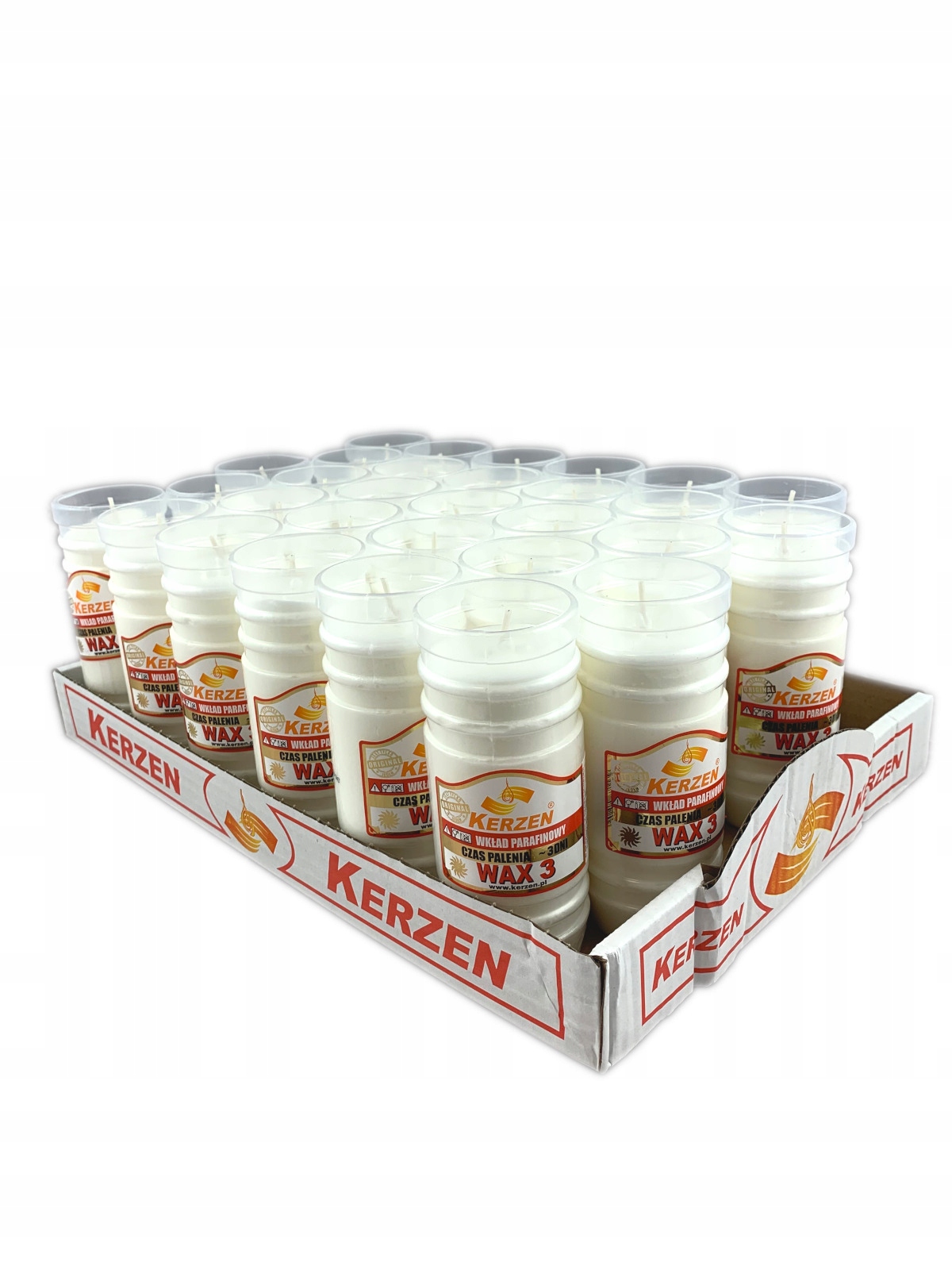 

Wkład do zniczy Kerzen Wax 3 (30 sztuk) czas 72h