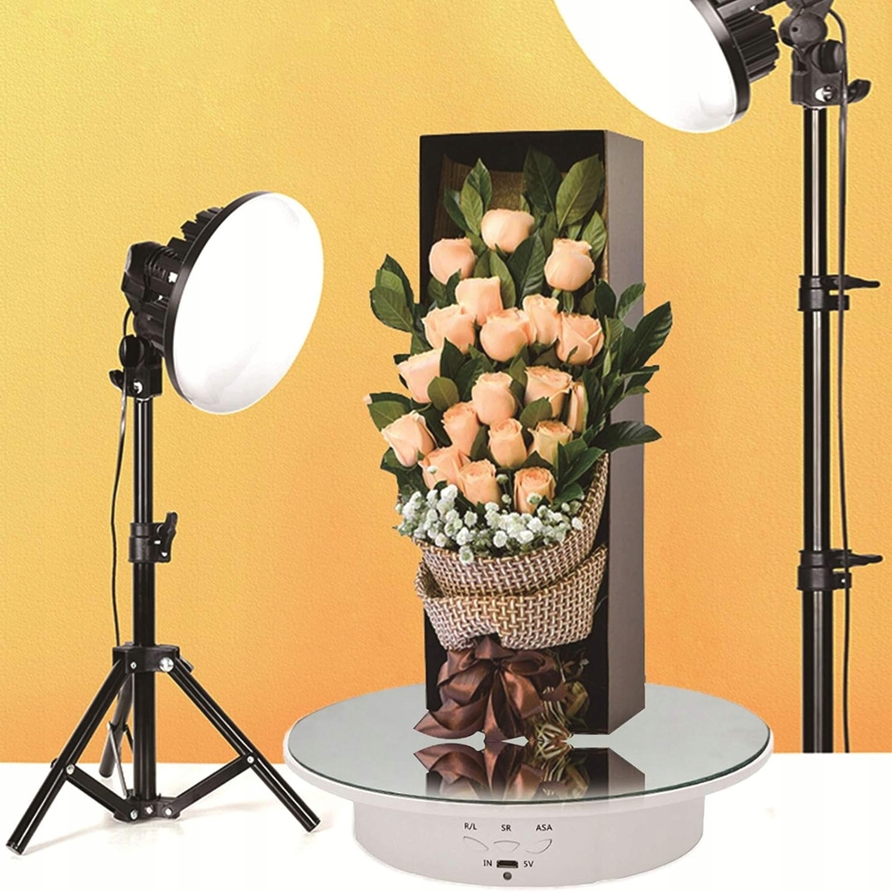 STÓŁ PODSTAWKA FOTOGRAFICZNY DO ZDJĘĆ 360° OBROTOW +5 PRÓBEK Model PODSTAWKA