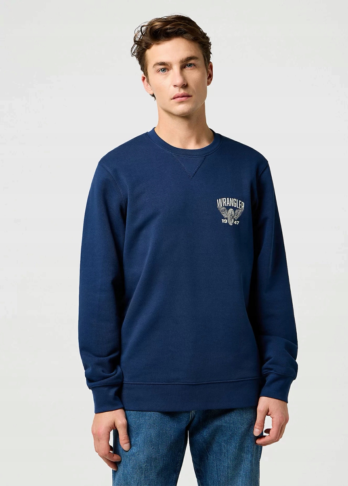 Pánská mikina Wrangler Americana Crew Navy 112371678 XL
