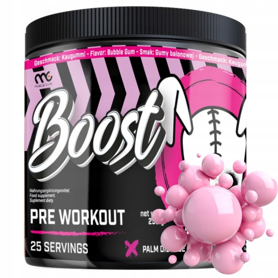 Muscle Clinic Boost 250g Pre-Workout předtréninkovka citrulin arginin