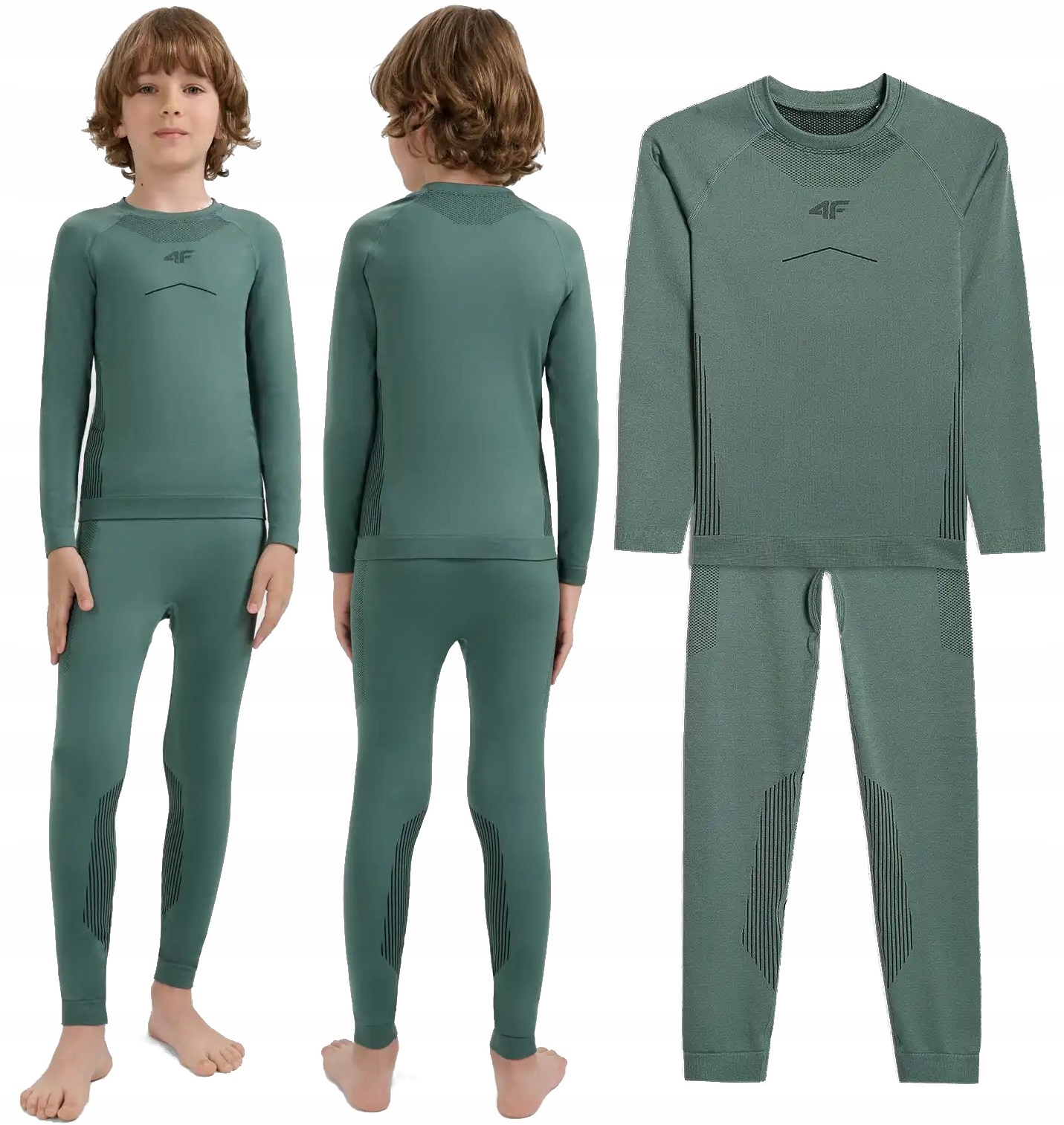 Bielizna Termoaktywna Chłopięca 4F Komplet Góra Dół Bezszwowa 164
