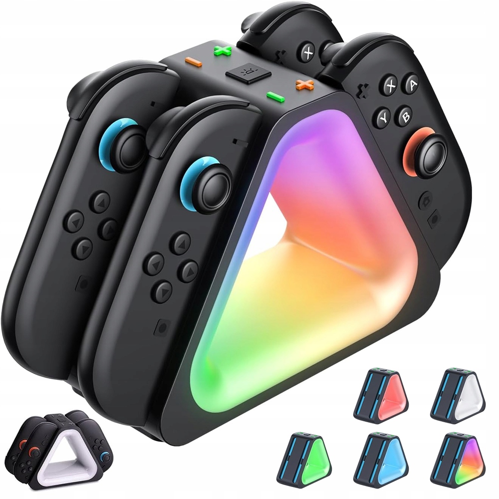 STACJA ŁADUJĄCA MAGNETYCZNE ŁADOWANIE 2.5H RGB DO SWITCH 2 JOY-CON 2025