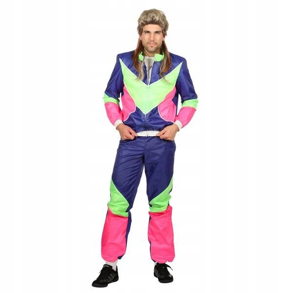 Modrý Teplákovka Sportovní Kostým 80. A 90. Léta, Karneval, Karneval L