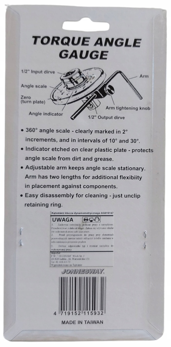 Kątomierz klucza dynamometrycznego JONNESWAY Marka Jonnesway