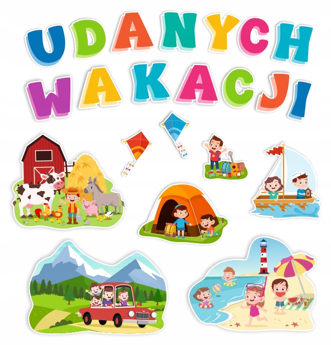 

Dekoracja na koniec roku Udanych Wakacji