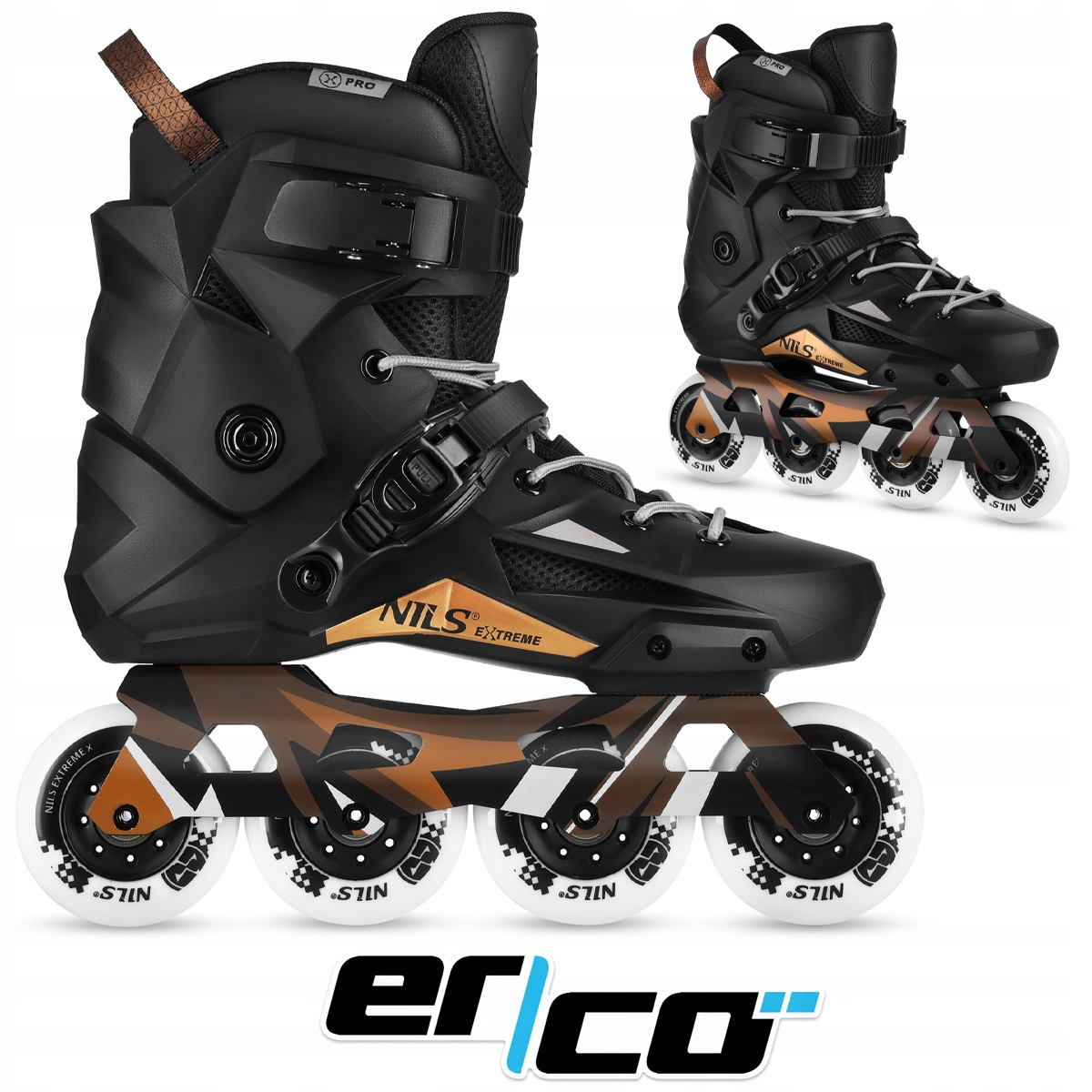 Rolki Slalomowe Freestyle Nils ABEC-9 Carbon Kauczukowe 85A Alu 80x24mm