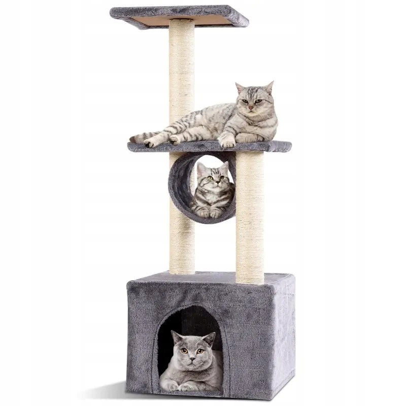 Levně Škrabadlo pro kočky – stromek 92 cm béžový Nuxie