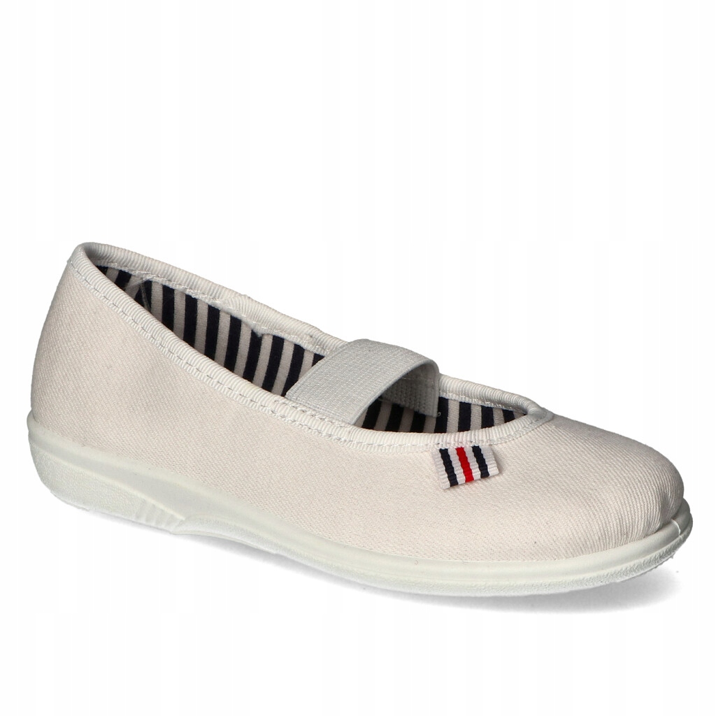 

Befado Baleriny Dziecięce Buty Kapcie Białe