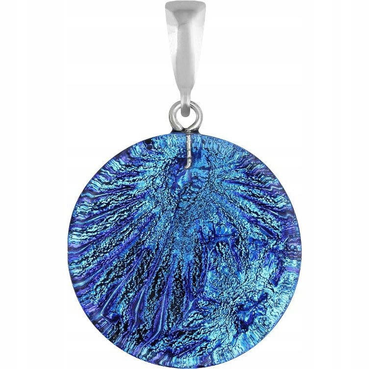 Přívěsek Harf dámský modrý sklo murano kolečko