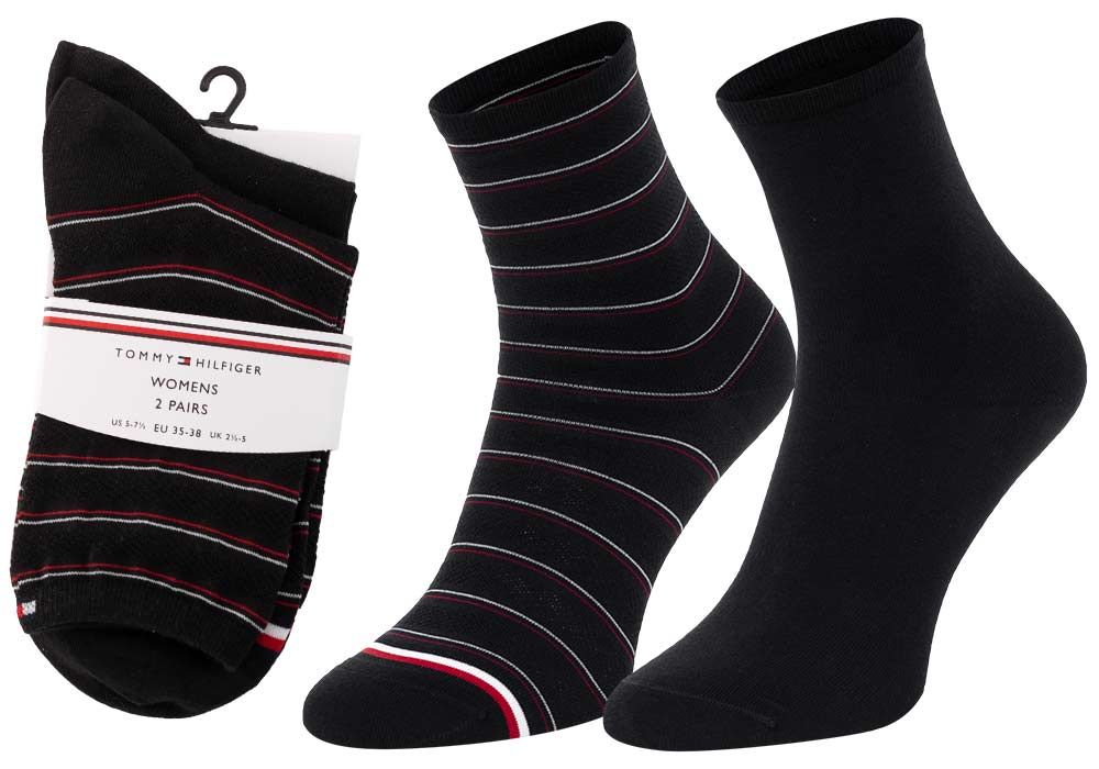 

Tommy Hilfiger Damskie Skarpetki 2P Black r. 35-38