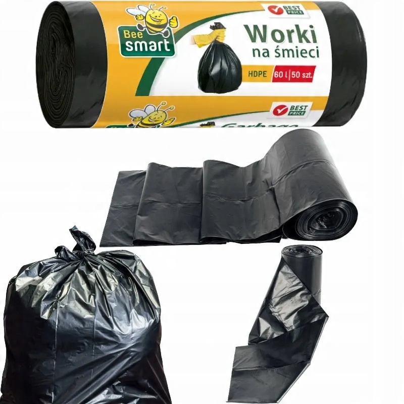 

Worki na śmieci odpady Mocne czarne 60l Ldpe x50