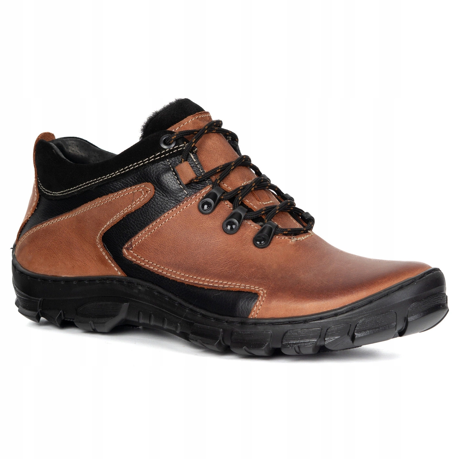 Pánské zateplené kožené boty Komodo 905KOM cihlové 42