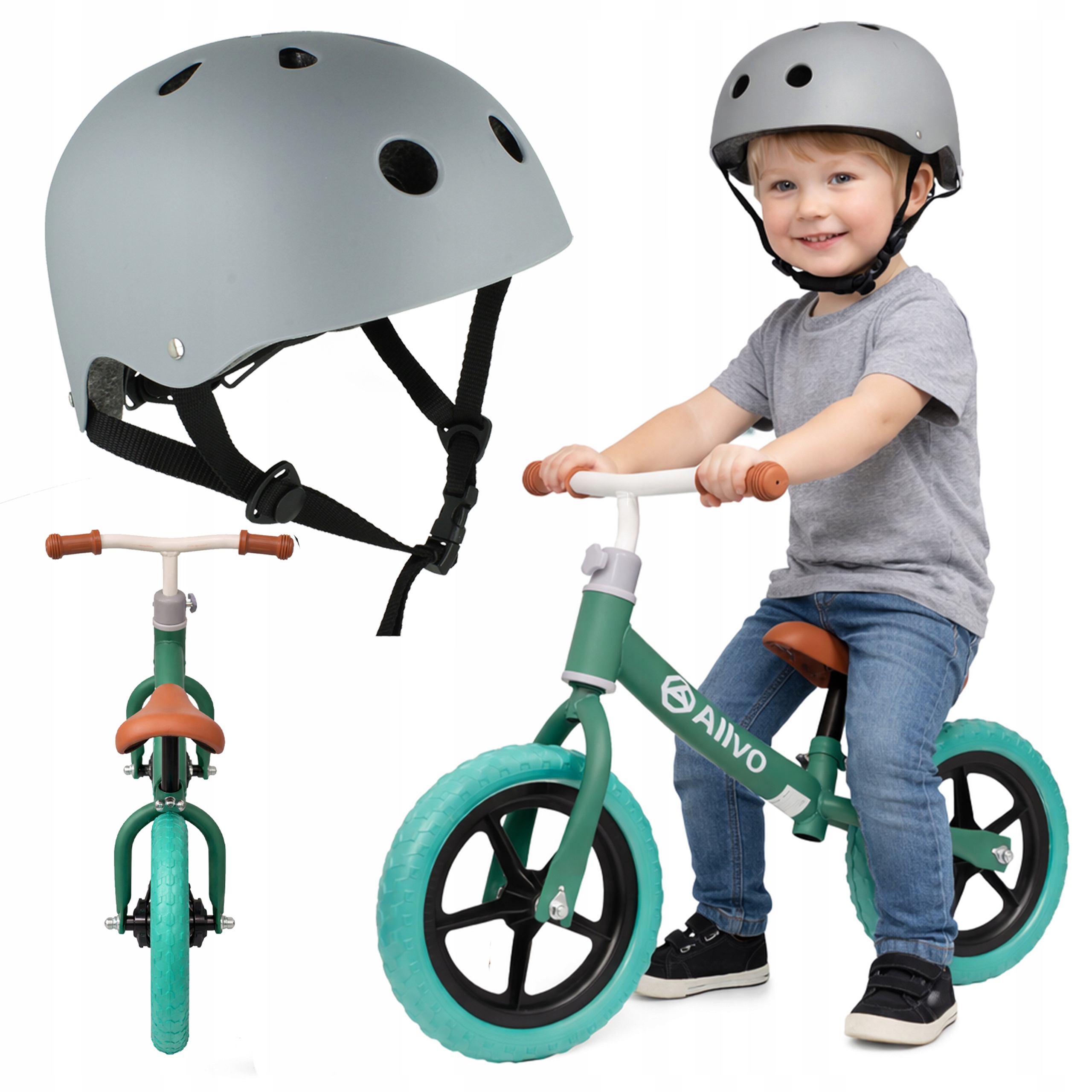 Rowerek Biegowy Dziecięcy koła Eva 12 cali dla 2 latka Lekki do 35 kg Kask