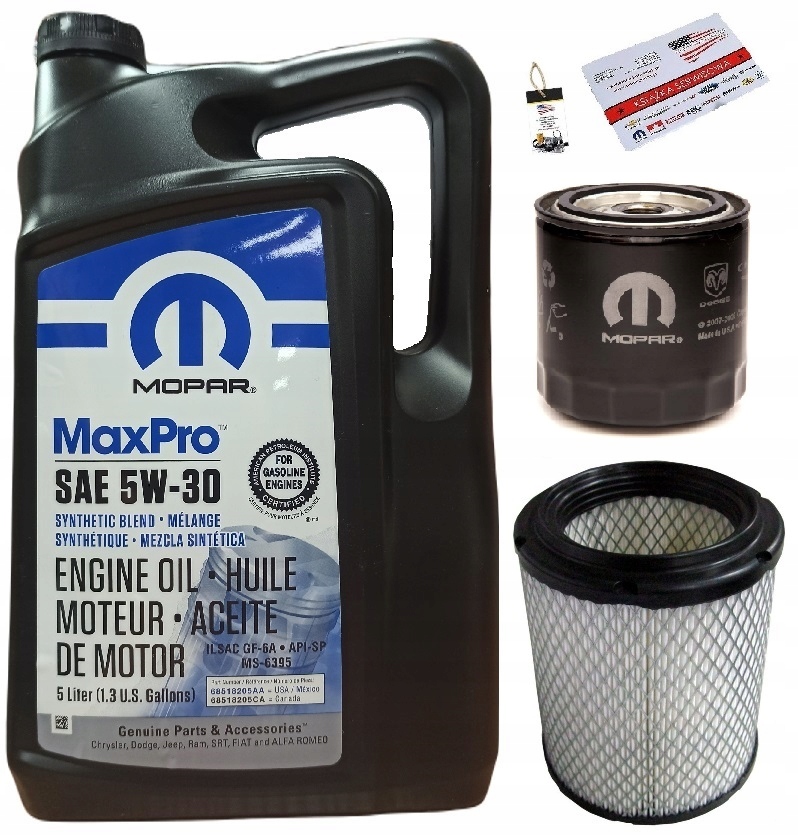 MOPAR 5W30 + FILTRY CHRYSLER SEBRING 2,7 01-04