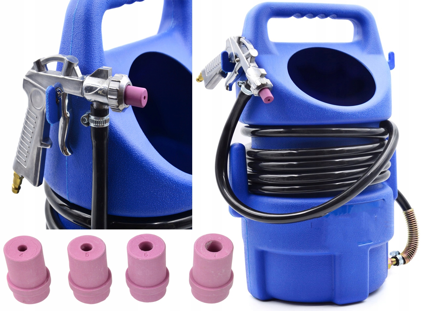 PIASKARKA SYFONOWA 10L PISTOLET 4 DYSZE DO PIASKOWANIA + ZESTAW 4 DY+ EBOOK Rodzaj syfonowa