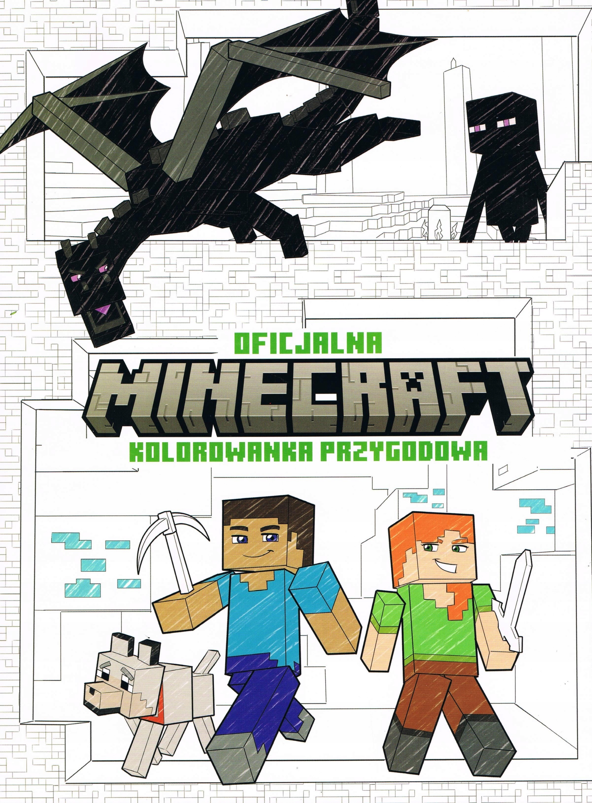MINECRAFT OFICJALNA KOLOROWANKA PRZYGODOWA KSIĄŻKA