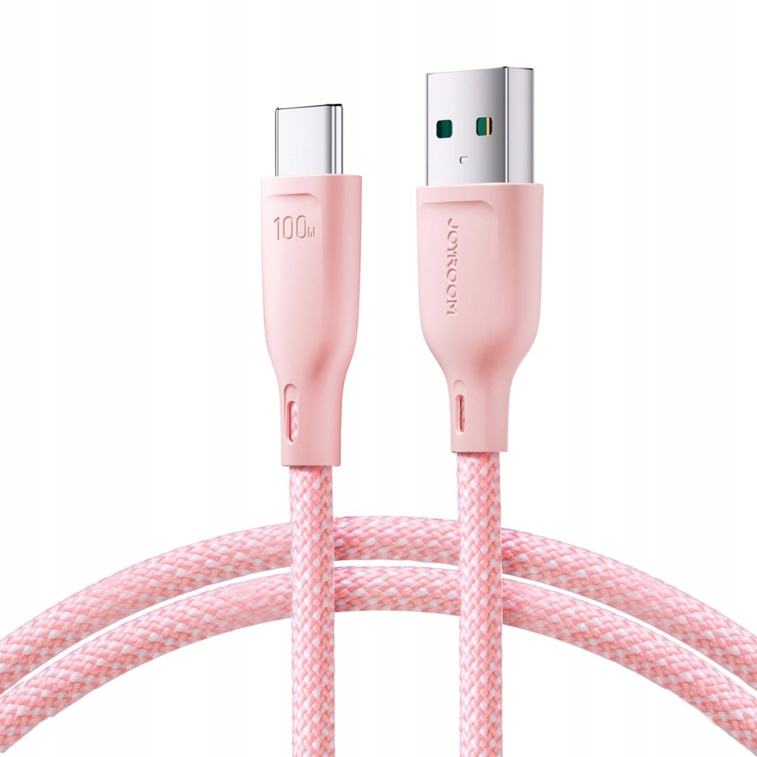 Kabel Joyroom Multi-Color Series S-A34 Usb-a Usb-c 100W 1m różowy