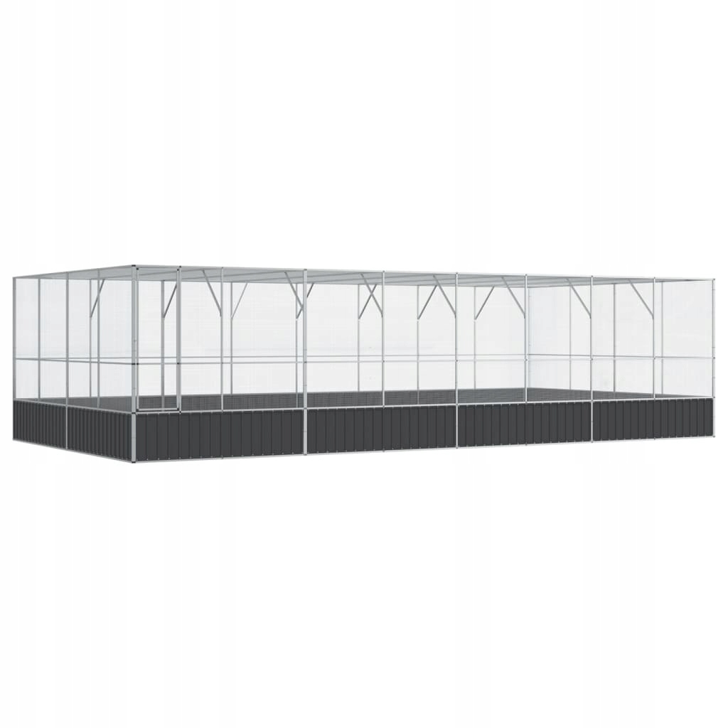 Levně Voliera s prodloužením, stříbrná, 832x414x212 cm