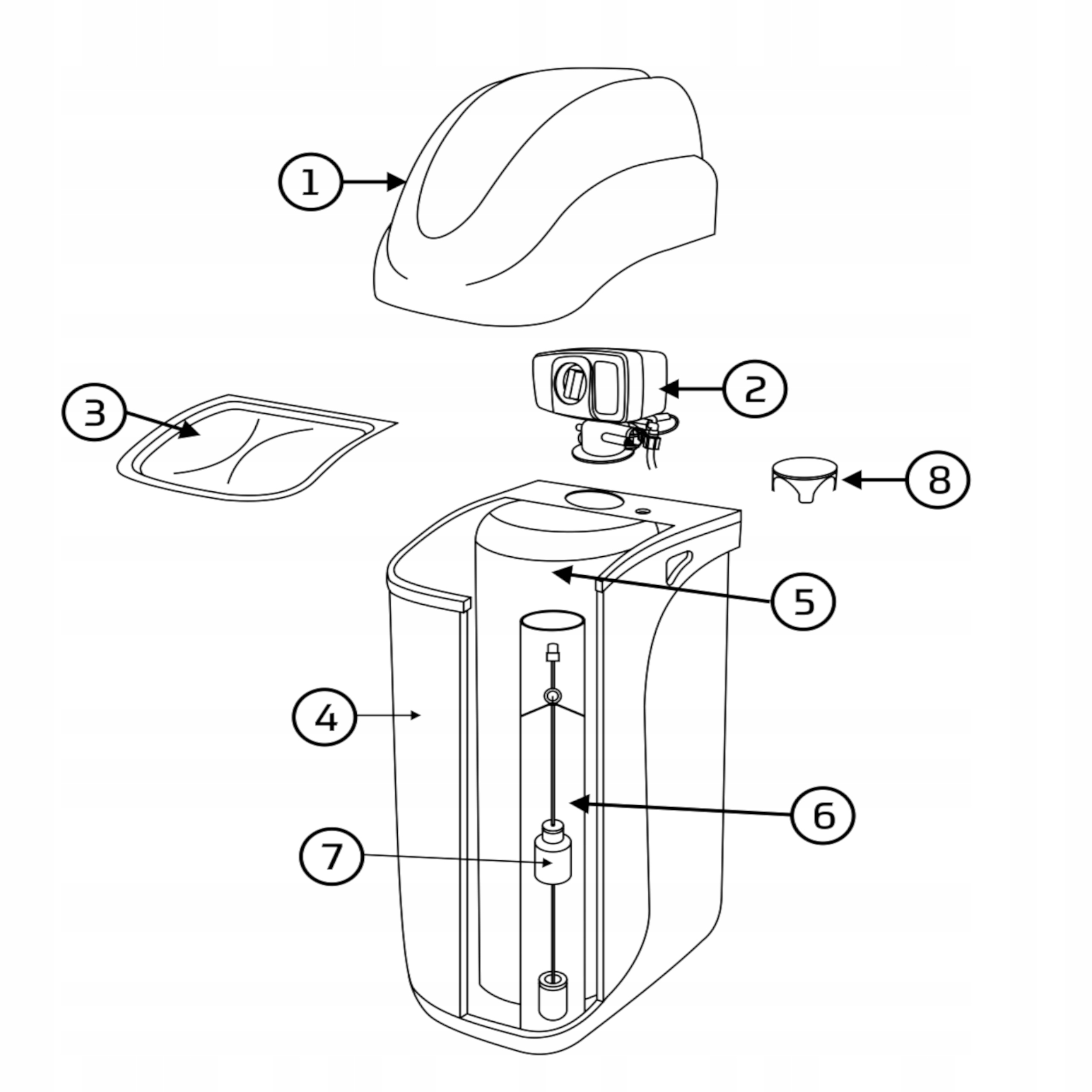 ZMIĘKCZACZ WODY STACJA UZDATNIANIA UZDATNIACZ 20L PRIMO USTM + SÓL Rodzaj zmiękczacz
