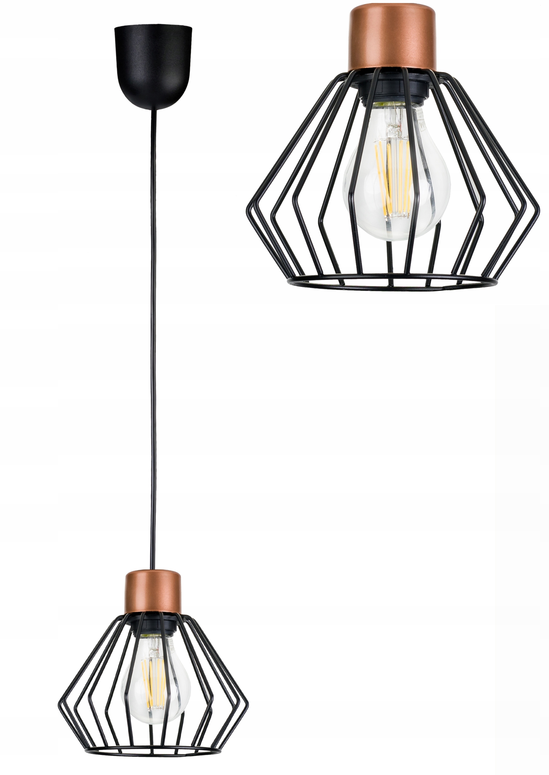 

Lampa Wisząca Zwis żyrandol sufiowa loft Brylant 1