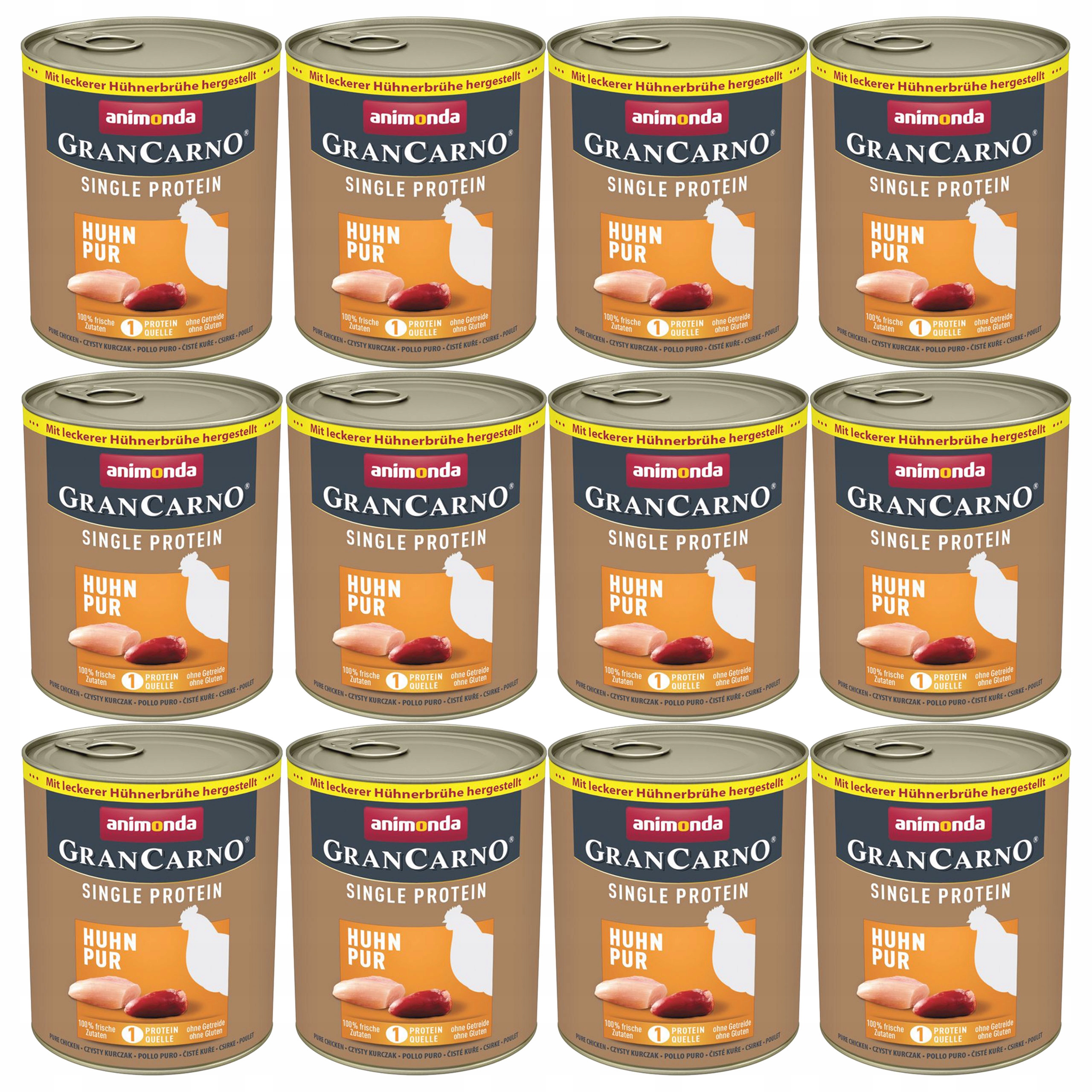 Animonda GranCarno Single Protein Adult vlhké krmivo pro psy Kuře 12 x 800 g