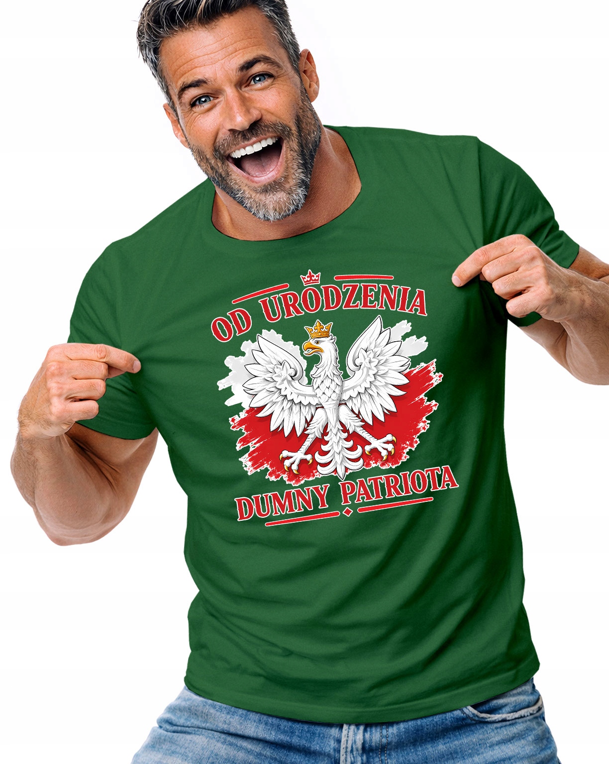 Tričko Tričko Pánské Od Narození Hrdý Patriot Polská Národní S