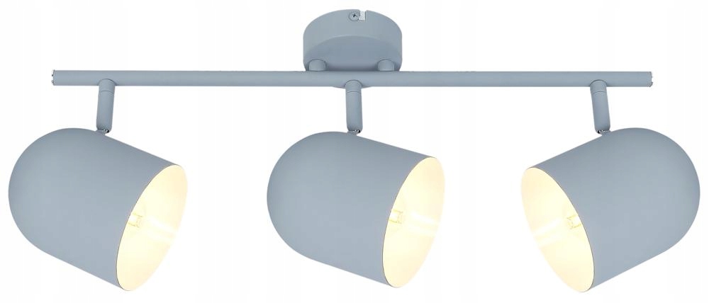 Stropní Svítidlo Lišta Azuro 3x40W E27 Šedá Matná Stínidla Regulovatelný válec