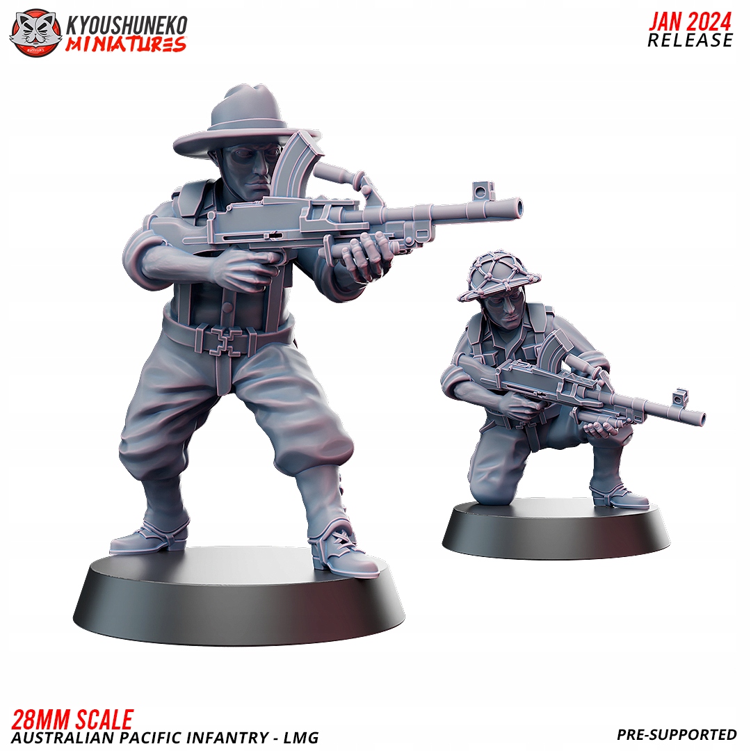 LMG Team Australian Pacific Infantry x2 Kyoushunek