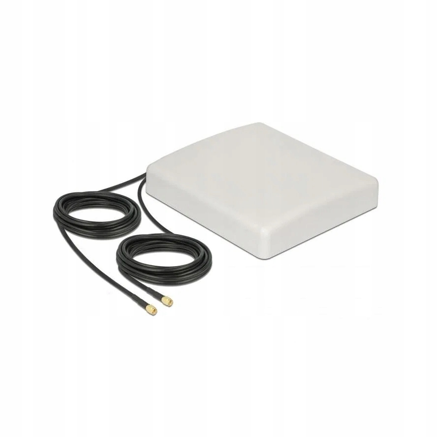 Antena LTE MIMO 2x SMA wtyk 8 dBi kierunkowa z kablem RG-58 5m Delock 89890