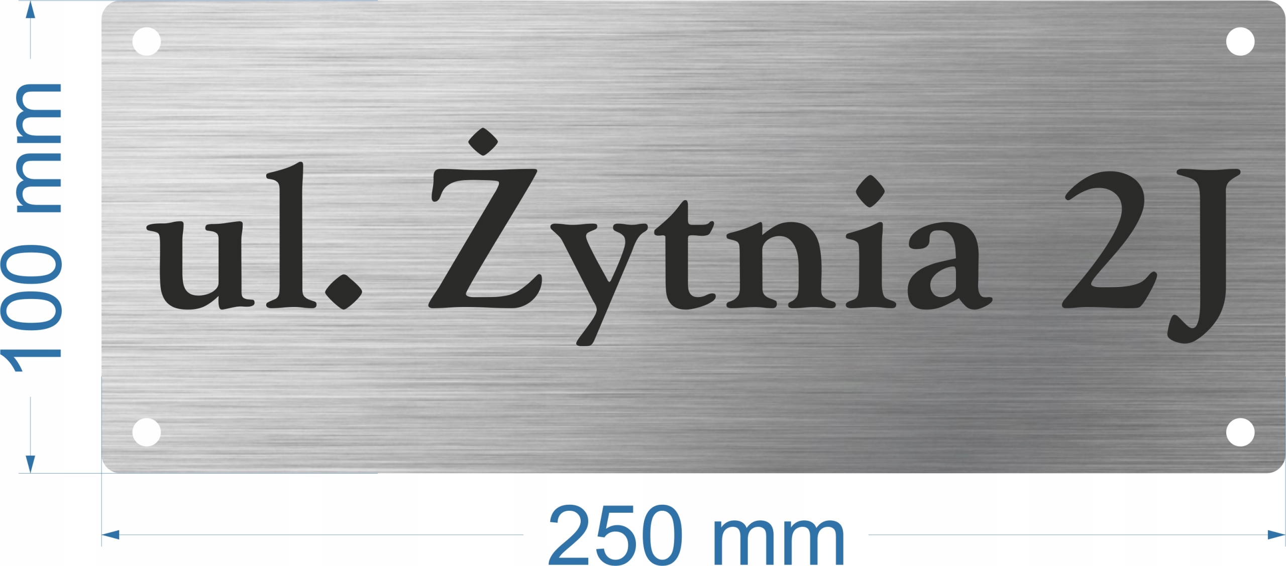 Numer Na Domov Adresa Ulica Tabuľka Nerezová Oceľ 25x10 cm