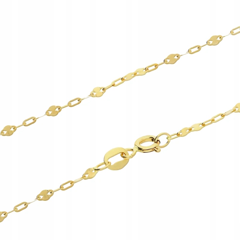Zlatý dámský řetízek 585, proplétané plechy, elegantní jako dárek 1.65 g