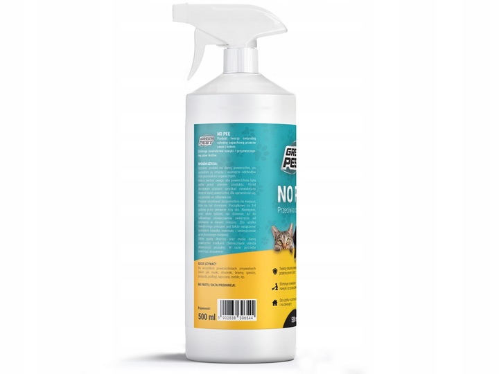 ŚRODEK NO PEE PRZECIW OBSIKIWANIU PSÓW I KOTÓW SPRAY NA PSY KOTY 500ML Wielkość opakowania (l) Do 1 l