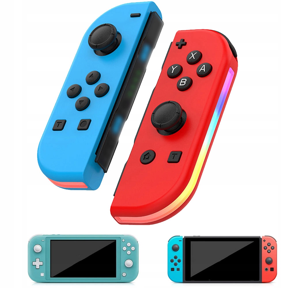 GAMEPAD Z FUNKCJĄ COMBO RGB OŚWIETLENIE 6-OSIOWY CZUJNIK RUCHU CZERWONY