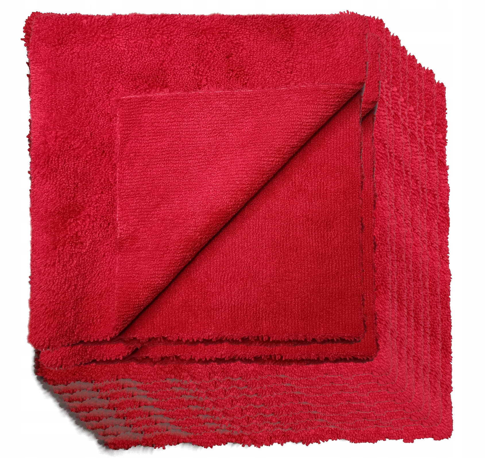 10 sztuk Mikrofibra bezszwowa Dark King Rag Red 380gsm 40x40cm