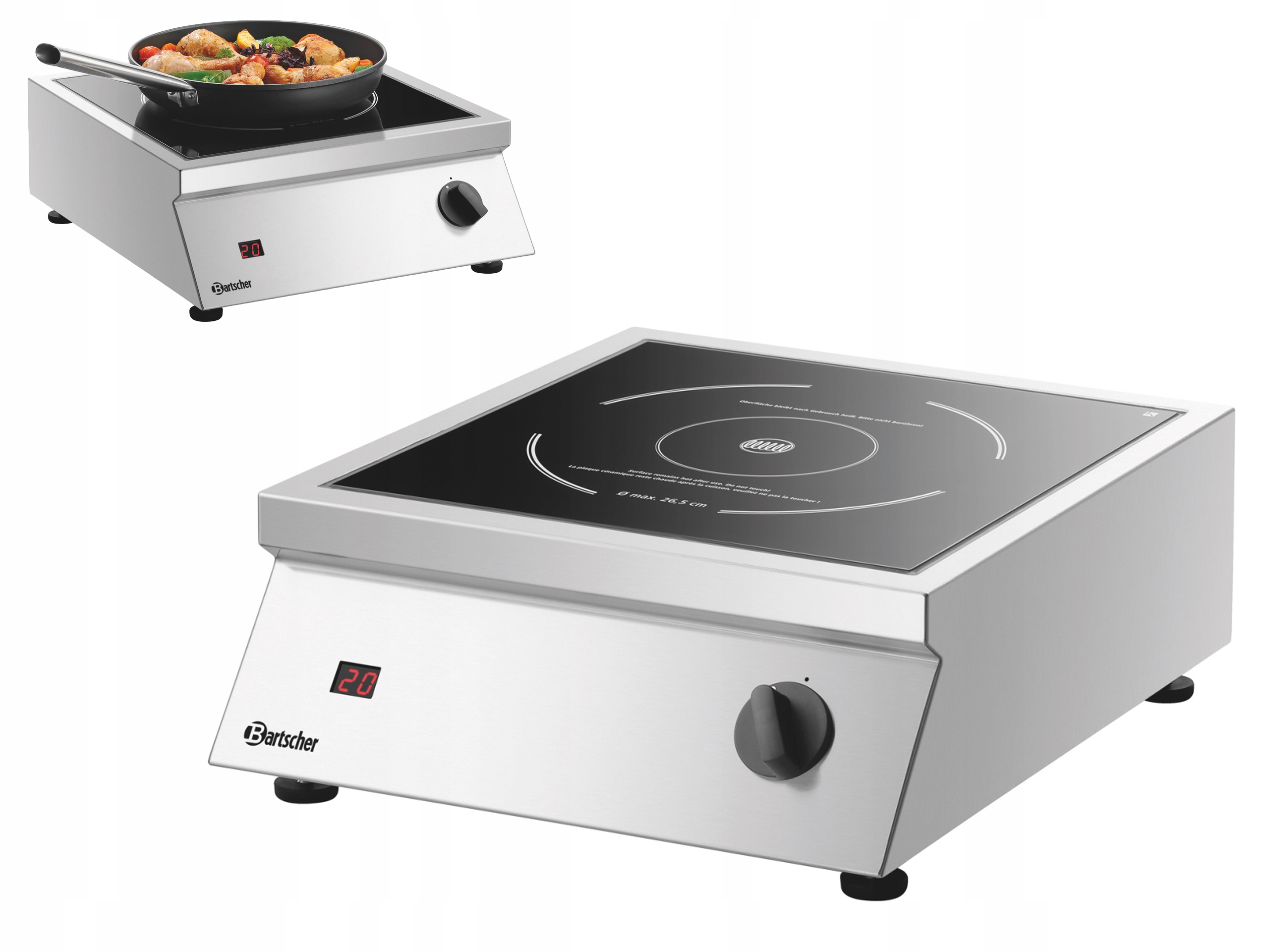 Indukční Vařič 3,5 kW 265 mm Inox Bartscher