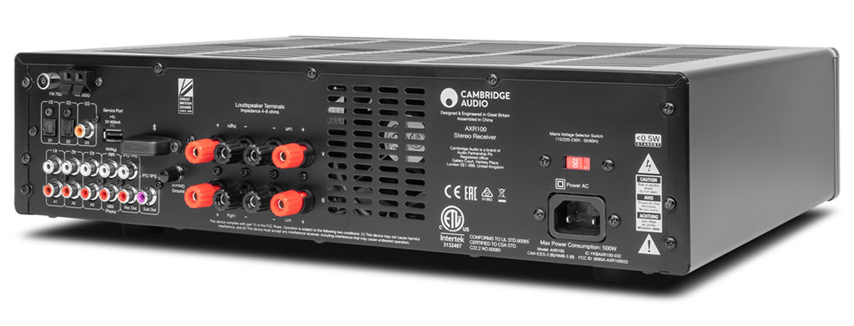 CAMBRIDGE AUDIO AXR100 AMPLITUNER STEREO FM/AM BT Kolor srebrny